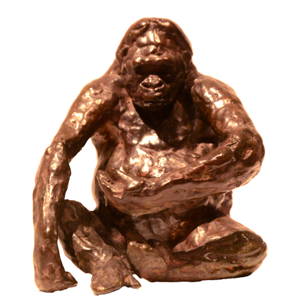 Seated Gorilla, Left arm raised